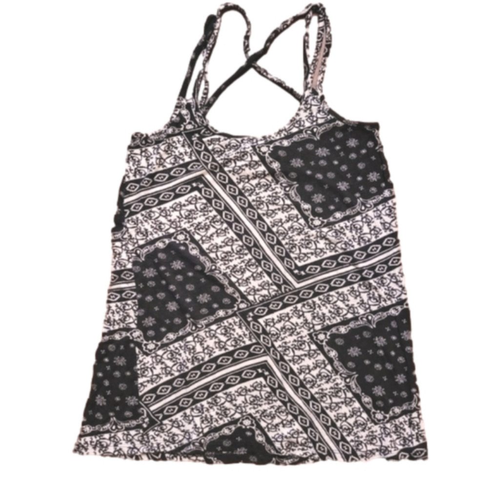 𝅺derek black and white tank top. Super cute! Size S. EXCELLENT CONDITION!